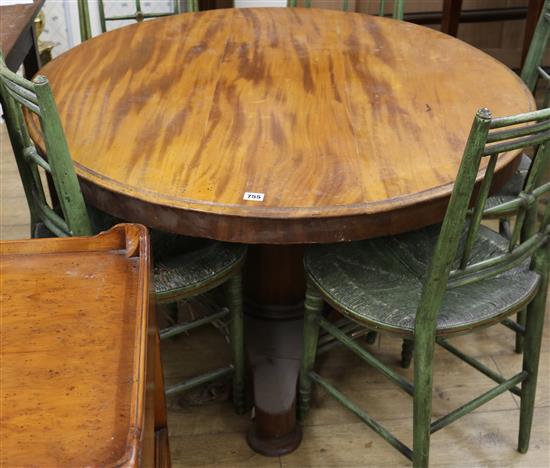 A Victorian mahogany breakfast table, W.108cm